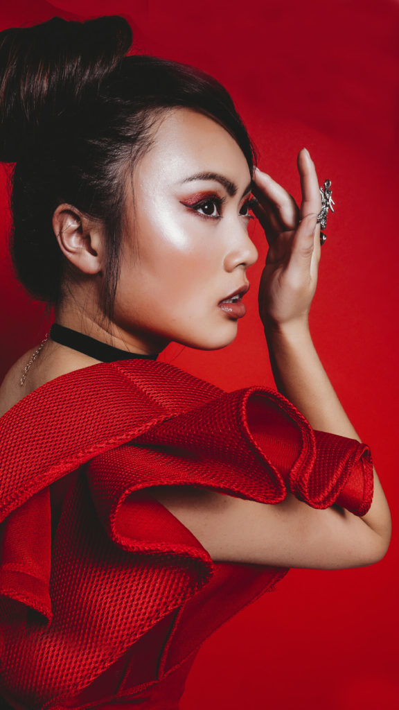 Tracie Dang Closeup Red Vertical image Modeling MOOTENS FASHION